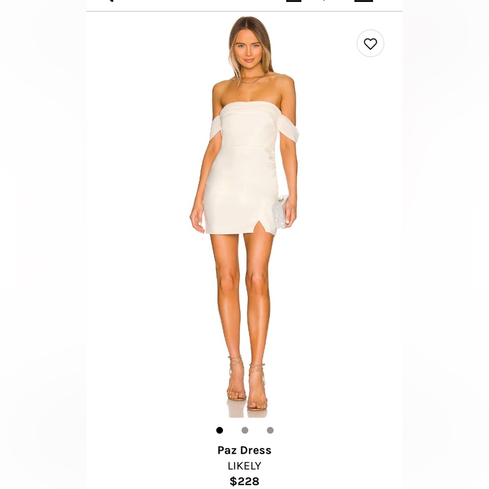 LIKELY Paz Mini Dress in White